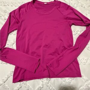 Women’s long sleeve lululemon pink swiftly tech